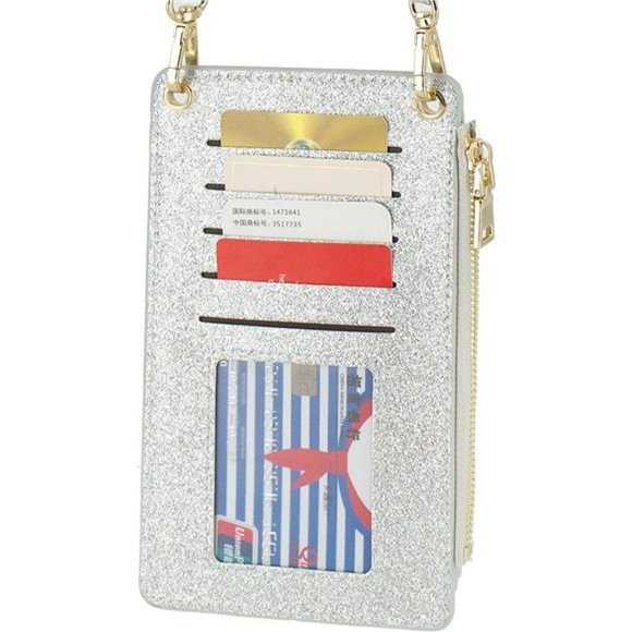 Womens Cellphone Crossbody Bag Small Light Leather Shoulder Purse Handbag - Picture 4 of 5